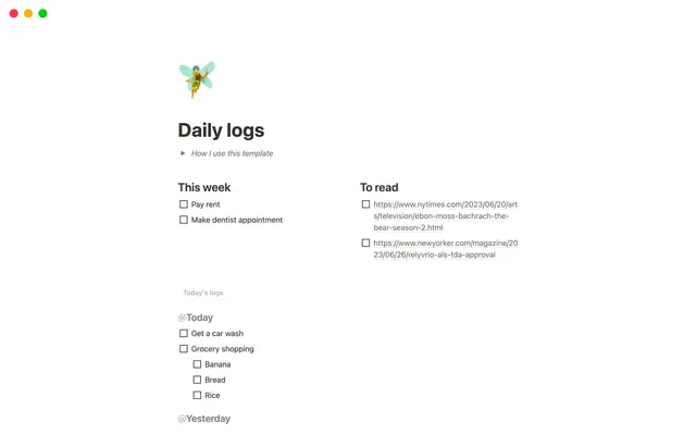 Daily logs