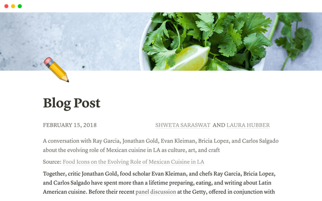 Blog post