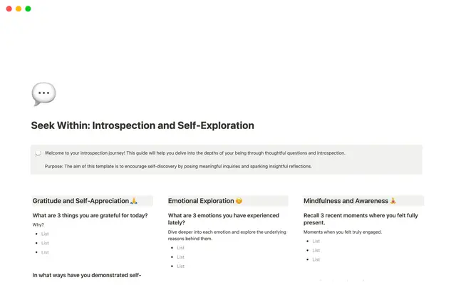 Seek Within: Introspection and Self-Exploration