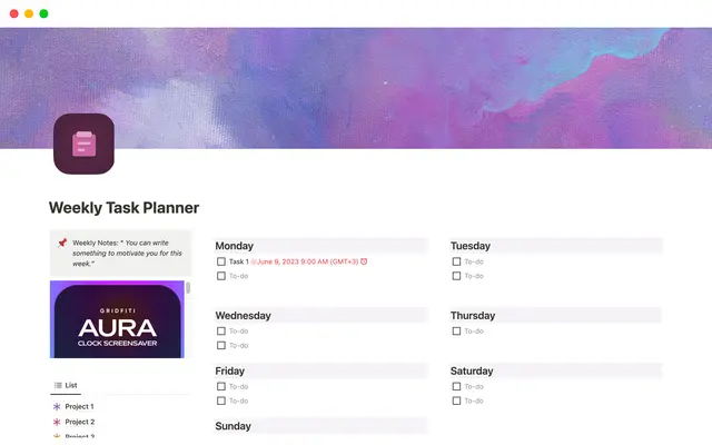 Weekly Task Planner