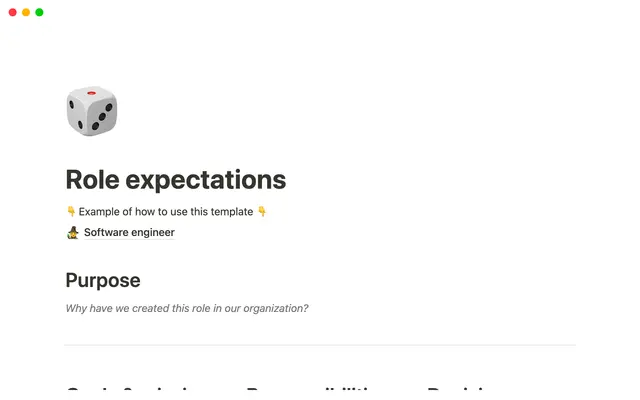 Role expectations