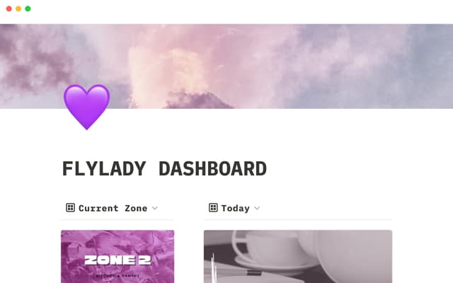 Fly lady system