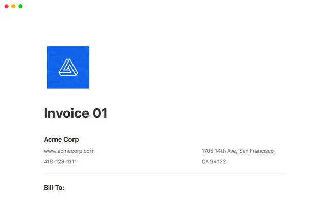 Invoice Template